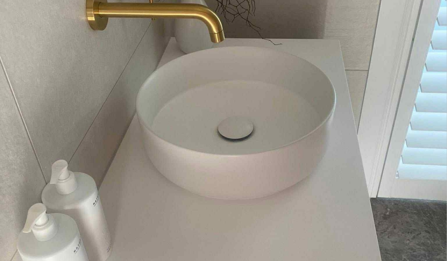 one-off deep clean bathroom with modern sink by Christchurch home cleaners